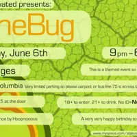 Green flier for JuneBug, a two-stage Saturday night